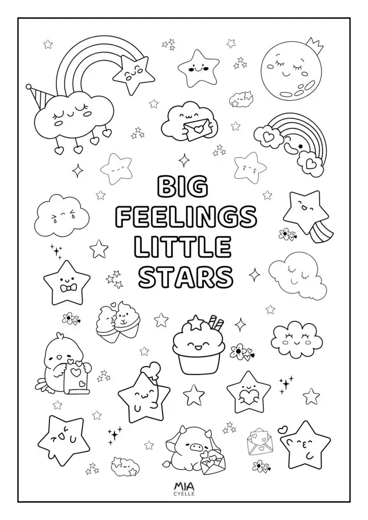Big Feelings Little Stars Free Printable Coloring Page