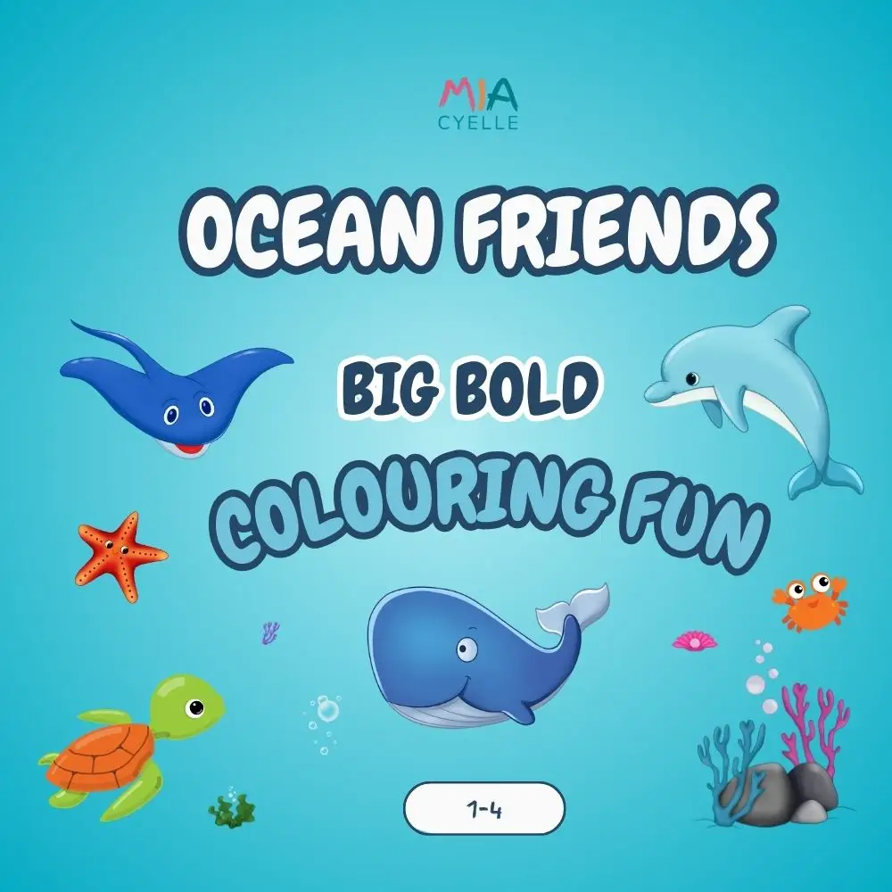 Ocean Friends Colouring Book for Toddlers