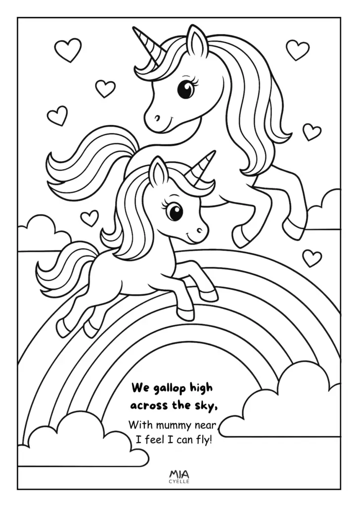 Mother's Day Coloring Page with Rhyme